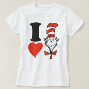 Dr. Seuss Valentine   I Heart Cat in the Hat T-Shirt