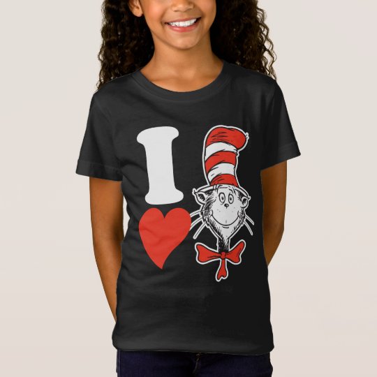 Dr. Seuss Valentine | I Heart The Cat in the Hat T-Shirt | Zazzle.com