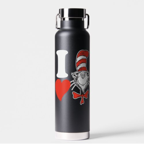 Dr Seuss Valentine  I Heart The Cat in the Hat Water Bottle