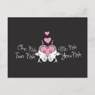 Dr. Seuss Valentine One Fish Two Fish Holiday Postcard