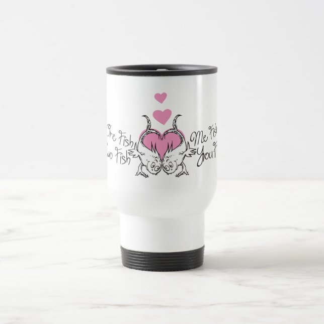 Dr. Seuss Valentine | One Fish Two Fish Travel Mug (Center)