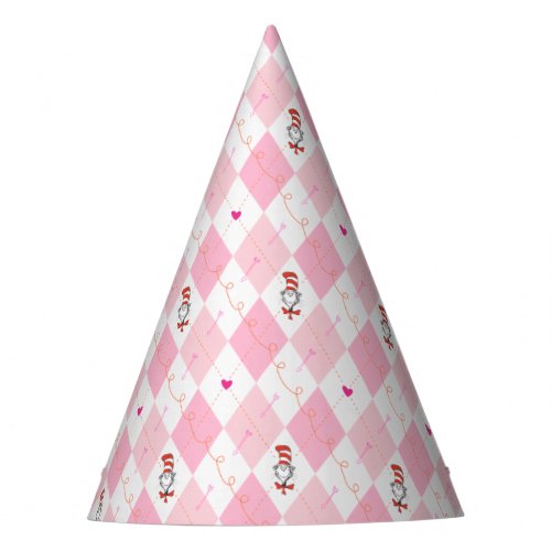 Dr Seuss Valentine  Pink Argyle The Cat in the H Party Hat