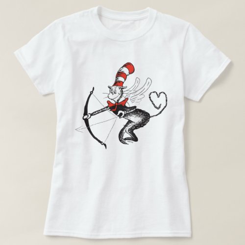 Dr Seuss Valentine  The Cat in the Hat Cupid T_Shirt