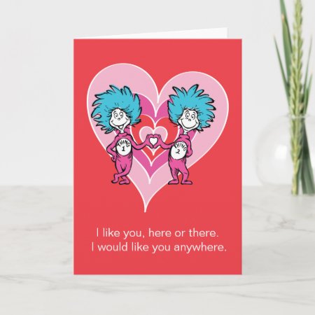 Dr. Seuss Valentine | Thing 1 Thing 2 Holiday Card