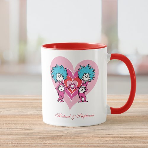 Dr Seuss Valentine  Thing 1 Thing 2 Mug