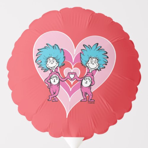 Dr Seuss Valentine  Thing One Thing Two Balloon