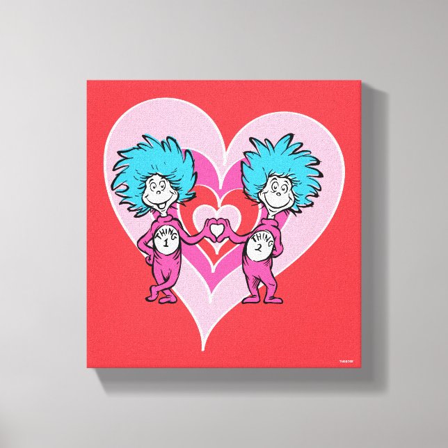 Dr. Seuss Valentine | Thing One Thing Two Canvas Print (Front)