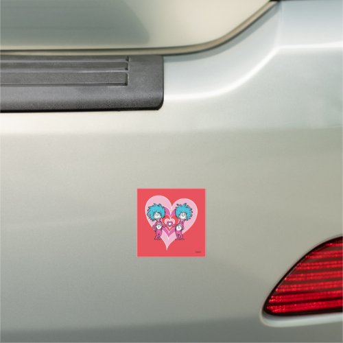 Dr Seuss Valentine  Thing One Thing Two Car Magnet