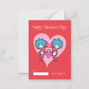 Dr. Seuss Valentine Thing One Thing Two Card