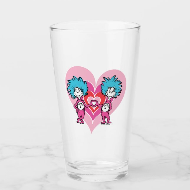 Dr. Seuss Valentine | Thing One Thing Two Glass (Front)