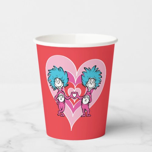 Dr Seuss Valentine  Thing One Thing Two Paper Cups
