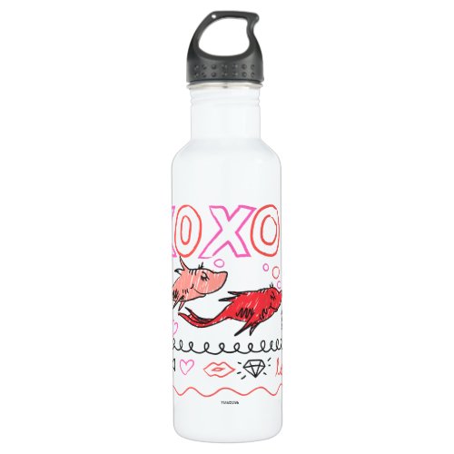 Dr Seuss Valentine  XOXO Design Stainless Steel Water Bottle
