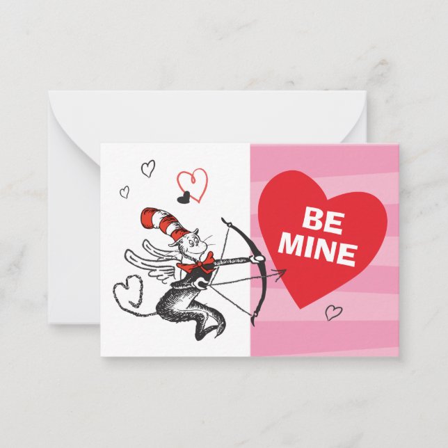 Dr. Seuss Valentine's Day | Be My Valentine Note Card (Front)