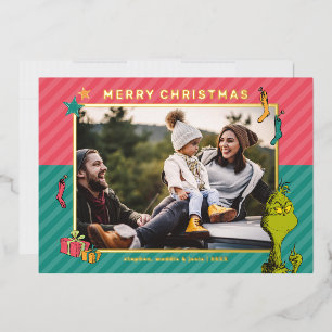 Dr. Seuss Vintage Grinch Family Photo Holiday