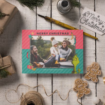 Dr. Seuss | Vintage Grinch Family Photo Holiday