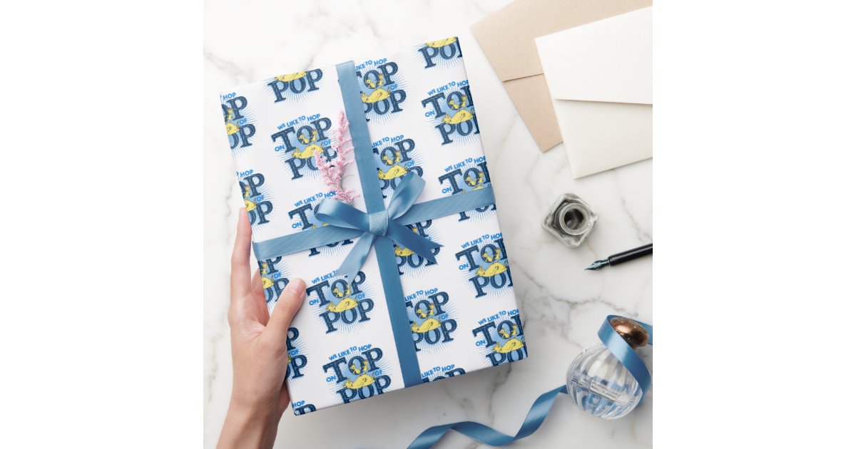 Pop Wrapping Dr. Seuss | We Like To Hop On Top Of Pop Wrapping Paper | Zazzle