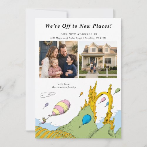 Dr. Seuss - We're Off to New Places! Photo  Invitation
