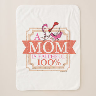 Dr. Seuss Who A Mom Is Faithful 100% Design Sherpa Blanket