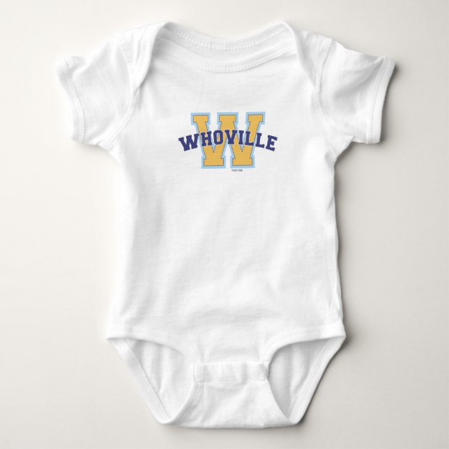 Dr. Seuss | Who-ville Athletic Logo Baby Bodysuit (Front)