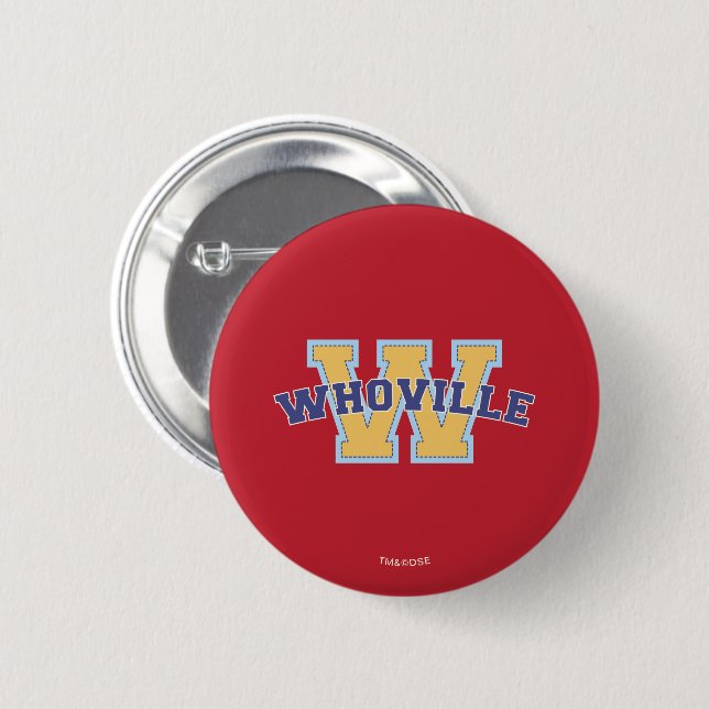 Dr. Seuss | Who-ville Athletic Logo Button (Front & Back)