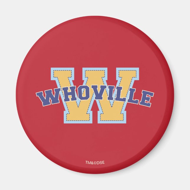 Dr. Seuss | Who-ville Athletic Logo Magnet (Front)