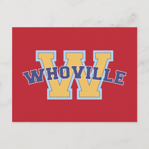 Dr Seuss  Who_ville Athletic Logo Postcard