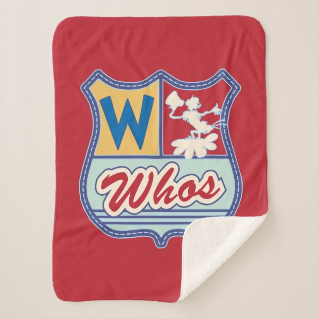 Dr. Seuss | Who-ville - Whos Crest Sherpa Blanket (Front)