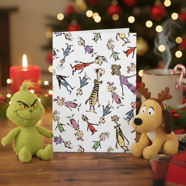 Dr. Seuss Whoville Characters Festive Pattern Card (Creator Uploaded)