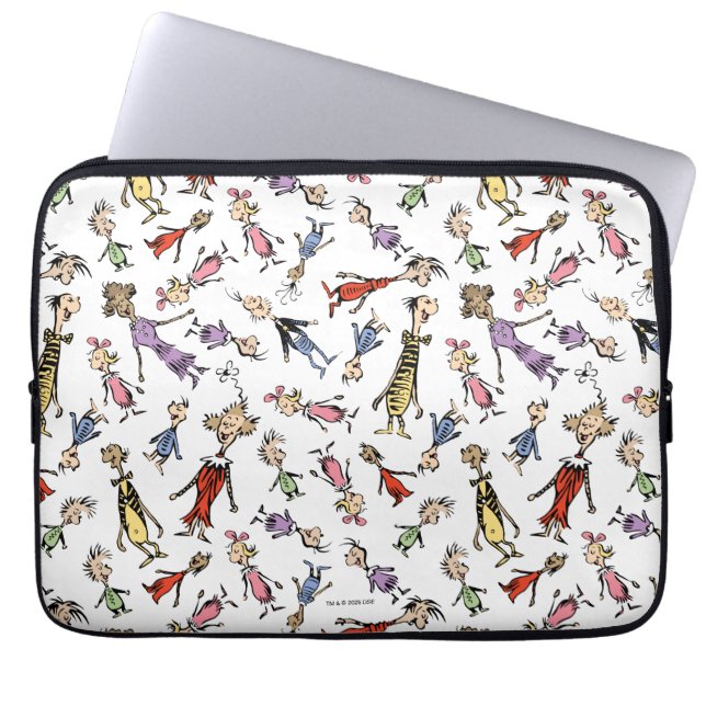 Dr. Seuss Whoville Characters Festive Pattern Laptop Sleeve (Front)