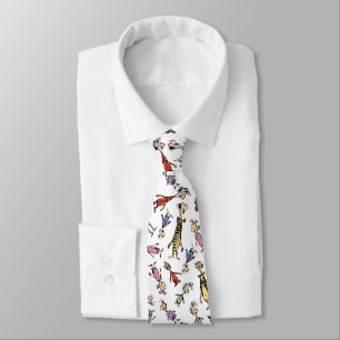 Dr. Seuss Whoville Characters Festive Pattern Neck Tie