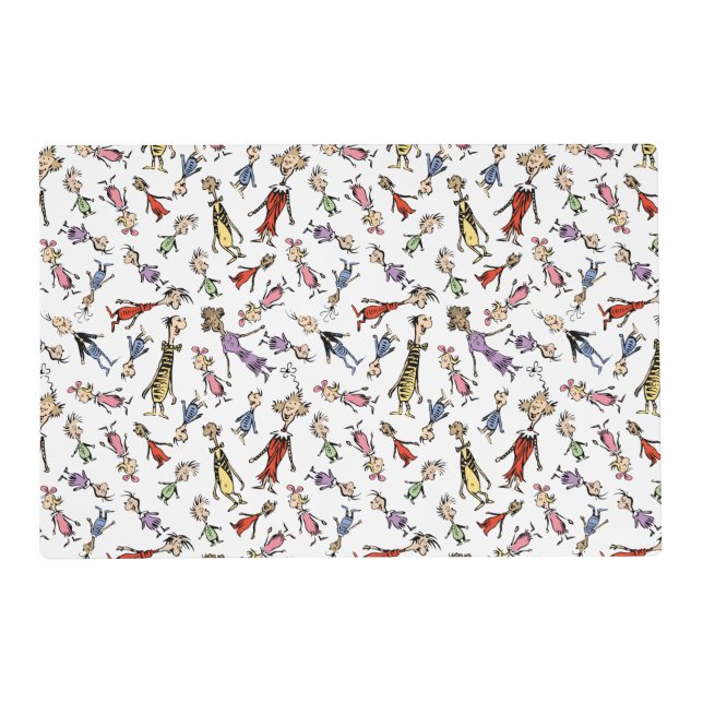Dr. Seuss Whoville Characters Festive Pattern Placemat (Front)