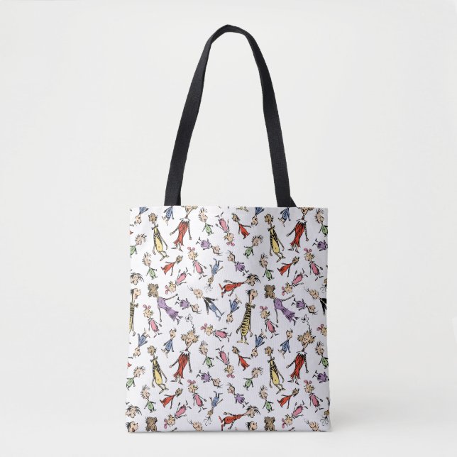 Dr. Seuss Whoville Characters Festive Pattern Tote Bag (Front)