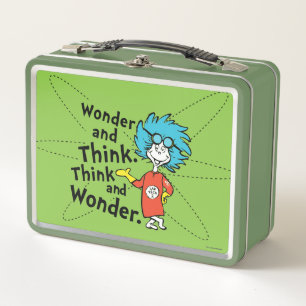 Dr. Seuss Wonder and Think. Think and Wonder. Metal Lunch Box