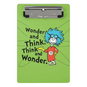 Dr. Seuss   Wonder and Think. Think and Wonder. Mini Clipboard