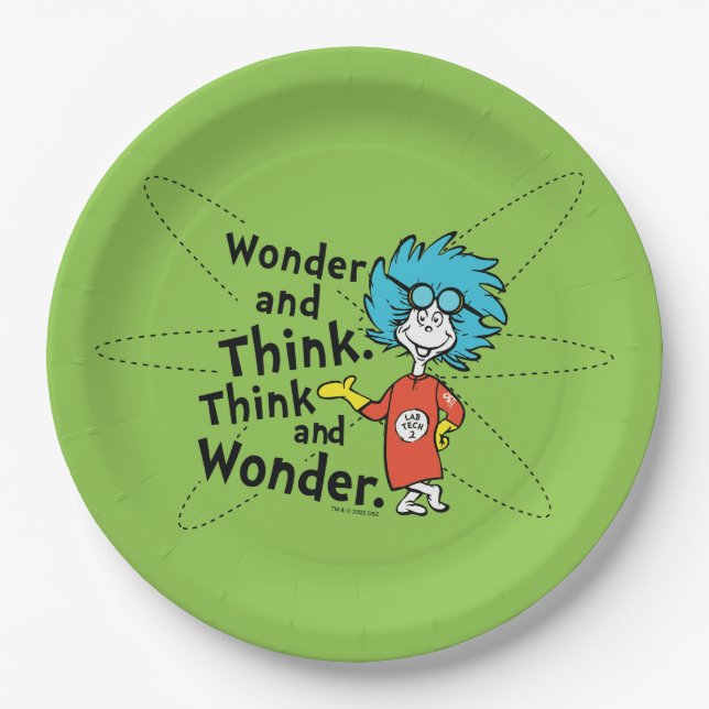 Dr. Seuss | Wonder and Think. Think and Wonder. Paper Plates (Front)