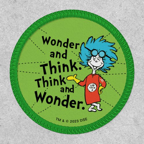 Dr Seuss  Wonder and Think Think and Wonder Patch