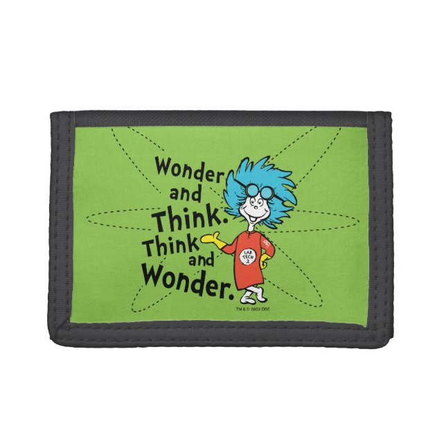 Dr. Seuss | Wonder and Think. Think and Wonder. Trifold Wallet (Front)