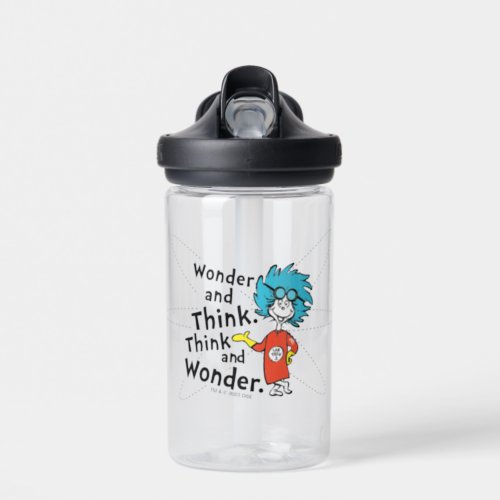 Dr Seuss  Wonder and Think Think and Wonder Water Bottle