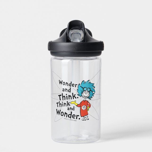 Dr. Seuss | Wonder and Think. Think and Wonder. Water Bottle (Front)