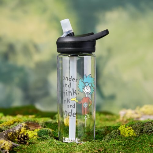 Dr Seuss  Wonder and Think Think and Wonder Water Bottle