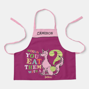 Dr. Seuss Would You Eat Them With A Fox? Apron