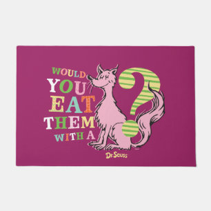 Dr. Seuss Would You Eat Them With A Fox? Doormat
