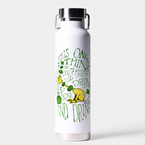 Dr Seuss  Yink _ St Patricks Day Water Bottle