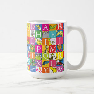 Dr. Seuss's ABC Colorful Block Letter Pattern Coffee Mug