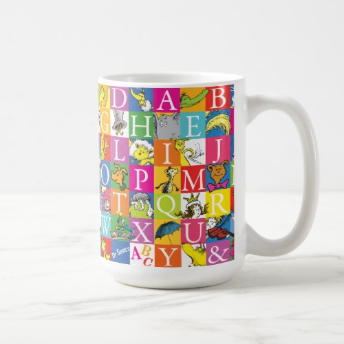 Dr Seusss ABC Colorful Block Letter Pattern Coffee Mug
