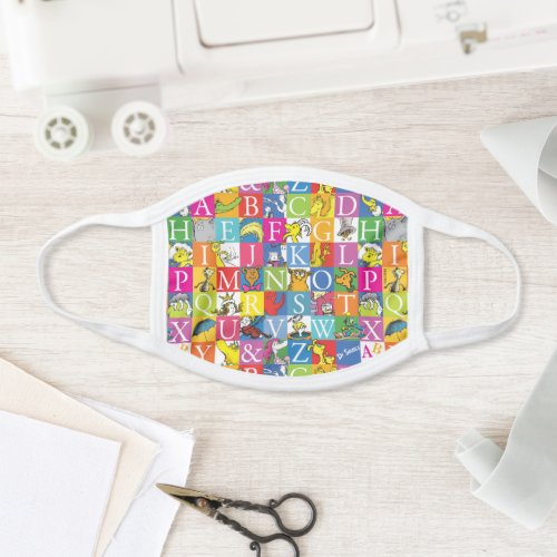 Dr Seusss ABC Colorful Block Letter Pattern Face Mask