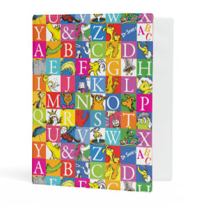 Dr. Seuss's ABC Colorful Block Letter Pattern Mini Binder