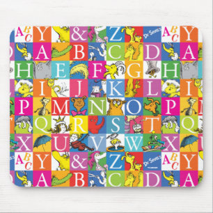 Dr. Seuss's ABC Colorful Block Letter Pattern Mouse Pad