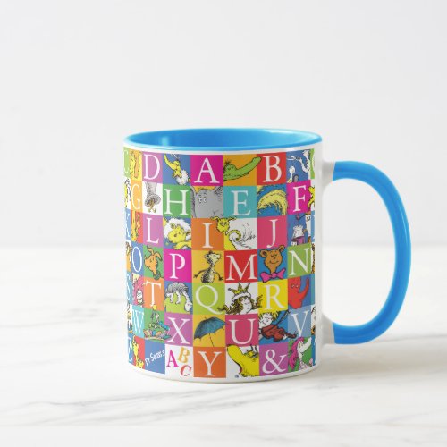 Dr Seusss ABC Colorful Block Letter Pattern Mug