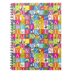 Dr. Seuss's ABC Colorful Block Letter Pattern Notebook